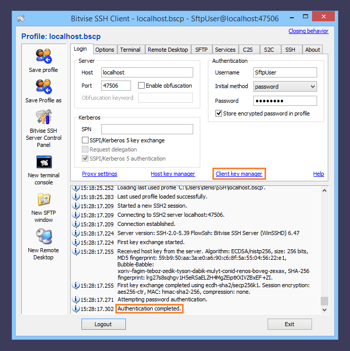 accessing ec2 bitvise ssh client