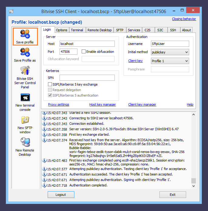 bitvise ssh client 7.42