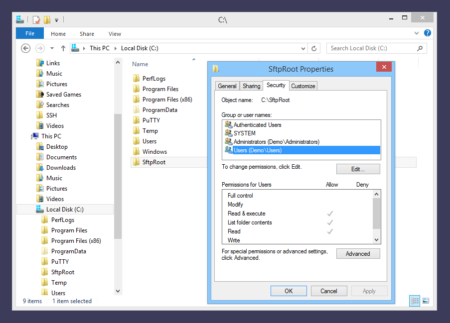 bitvise ssh client tls ftp